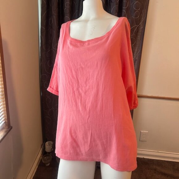 a.n.a. Peach oversized Cotton top, size XL - Picture 1 of 5